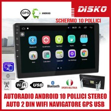 AUTORADIO ANDROID 10 POLLICI STEREO AUTO 2 DIN WIFI NAVIGATORE GPS USB BLUETOOH