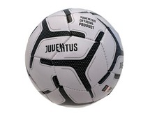 PALLONE CALCIO JUVENTUS UFFICIALE  GRANDE Misura 5  PVC Cuoio Tecnico Bianconero