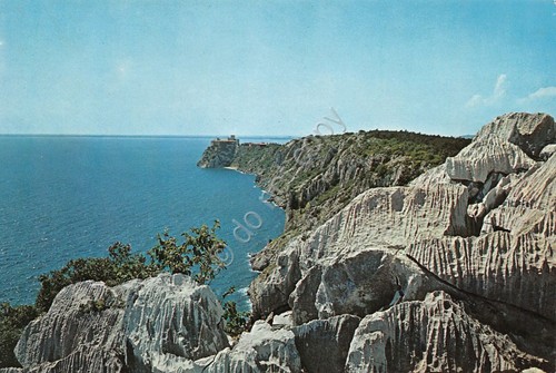 Cartolina trieste scogliera - cartolina,