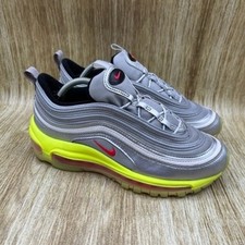 Scarpe Nike Air Max 97 RFT Youth 5.5Y Donna 7 Argento Metallizzato Rosso Orbit Volt