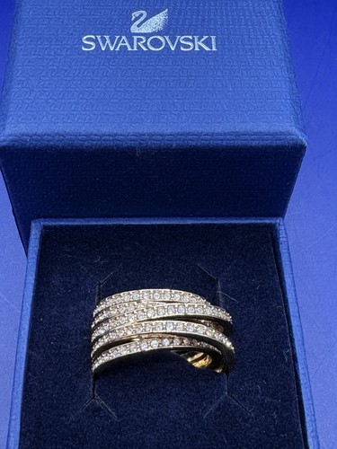 Anello swarovski tono oro - anello,