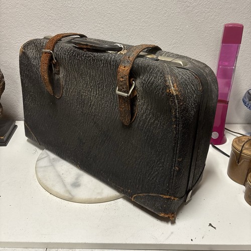 Antica valigia vintage - , pelle