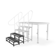 Set 2 gradini modulari 40 cm antiscivolo verniciati a polvere accessori palcoscenico