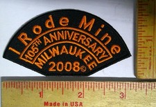 Harley 105th patch Milwaukee