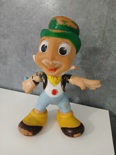 Pupazzo in Gomma Grillo Parlante Disney Ledra Giocattolo Vintage 25 cm