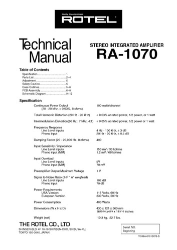 Manuale servizio per - di, rotel