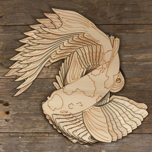 10x koi carpa legno - koi,