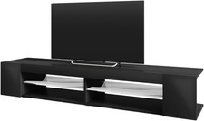 MITCHELL - Mobile TV Moderno/Porta TV per Soggiorno/Tavolino TV Con LED / 180 Cm