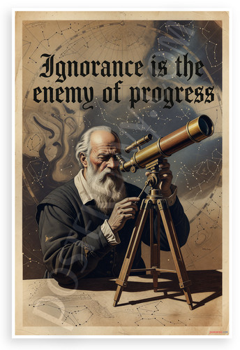 Poster galileo ignoranza - poster,