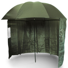NGT Carp Fishing 45 Pollici VERDE Ombrello Brolly + Zip su Lenzuolo Laterale Funzione Inclinazione