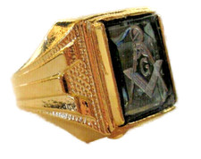 Massonico Anello Blu Scuro