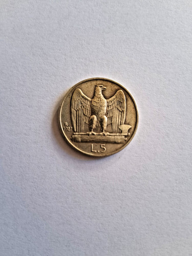 Regno iii 5 lire - regno, 1927