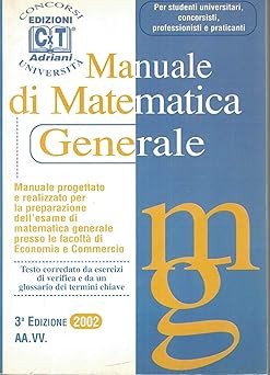 Manuale matematica generale - matematica,