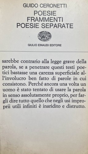Guido ceronetti poesie - ceronetti,,