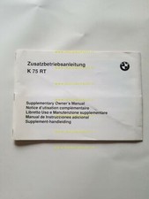BMW K 75 RT 1990 SUPPLEMENTO manuale uso originale ITALIANO