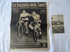  CARTOLINA AUTOGRAFATA + SUPPLEMENTO GAZZETTA DELLO SPORT GUIDO MESSINA CAMPIONE