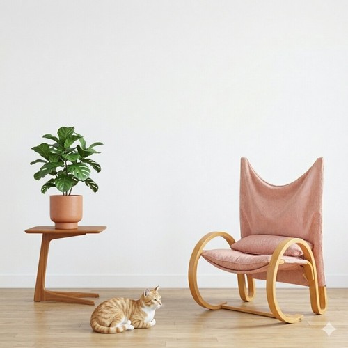 Poltrona vintage legno tessuto - vintage,