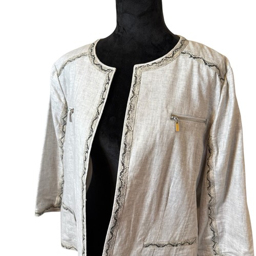Giacca chicos beige - beige, lino