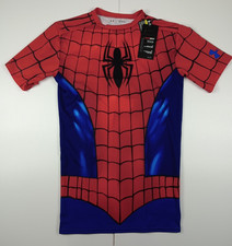 Nuova Camicia Under Armour Uomo L Ultimate Spiderman Compressione Alter Ego Heatgear