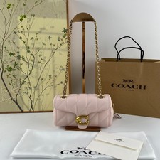 Borsa a tracolla Coach CP149 Tabby 20・Trapuntata in pelle nappa rosa tracolla a catena