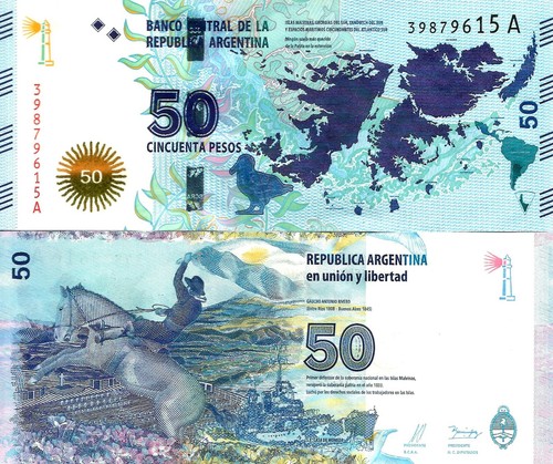Argentina pesos 2015 - 50, nd
