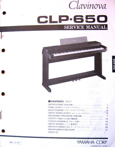 Yamaha clp 650 - yamaha, clavinova