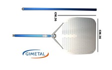 GIMETAL PALA PIZZA FORATA 36 x36 MANICO SMART 180 CM ALLUMINIO PROFESSIONALE