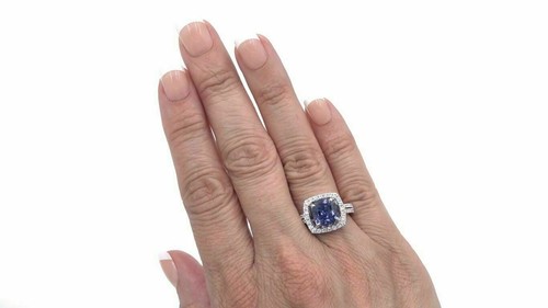 Anello con zaffiro blu - con,