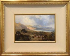 Attrib. Carlo BOSSOLI (1815-1884) - Paesaggio, olio su carta