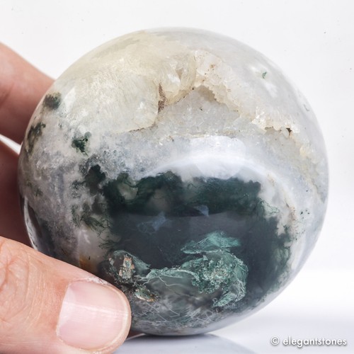 371g 65mm muschio agata - agata, sfera