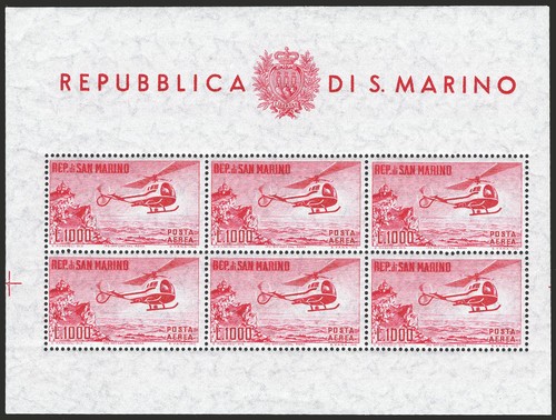 San marino 1961 elicottero - bf,