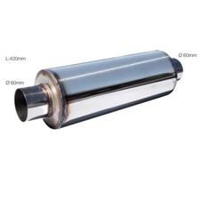 Marmitta Silenziatore Universale Uscita Rotonda 60mm Simoni Racing