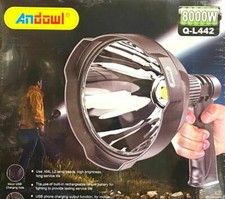 TORCIA TATTICA MILITARE A LED RICARICABILE POTENTE PISTOLA 8000 LUMEN T6 CREE