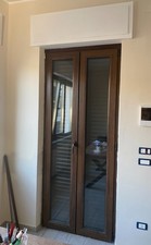 portafinestra pvc noce scuro 123.5 x 233