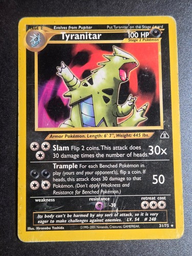 Tyranitar hp neo - 31/75,