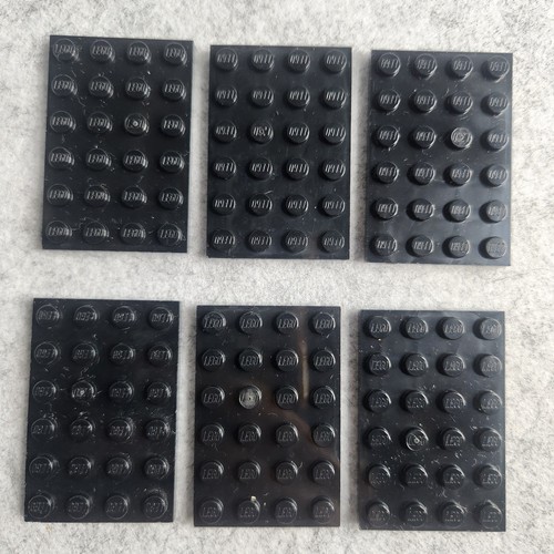 Lego 3032 piastra 4x6 nero - 4x6, x6