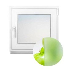 Finestra Plastica 2 Casella Satinato Girevole-Tilt Bianco - Premium