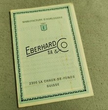 Eberhard & Co. Rare warranty booklet blank Scafograf Contograf Scientigraf Nos