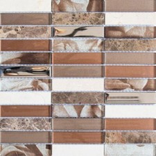 Mosaico Mattone pietra Vetro