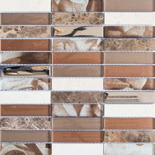 Mosaico mattone pietra vetro - mosaico,