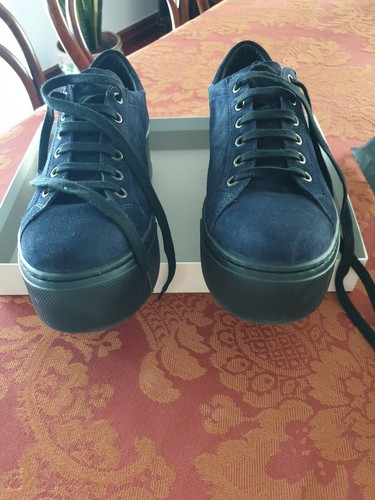 Scarpe camoscio blu - camoscio,