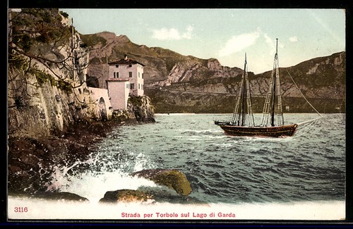 Cartolina torbole strada sul - torbole,,