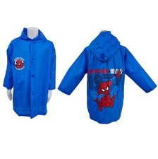 Spiderman Marvel Giacca Para pioggia Impermeabile  4-9anni Mantella Blu Poncho