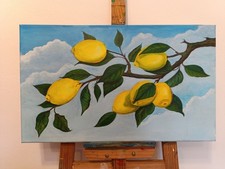 Limoni quadro moderno dipinto - limoni,