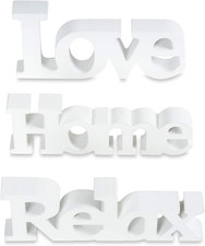 Set Di 3 Scritte in Legno Love