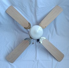 ✅ ventilatore a soffitto con luce usato funzionante struttura in acciaio