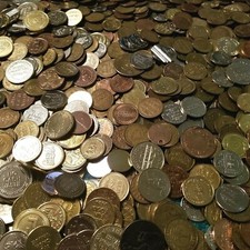 Lotto di gettoni da 2 sterline - vintage arcade, exonumia, transito, giostra