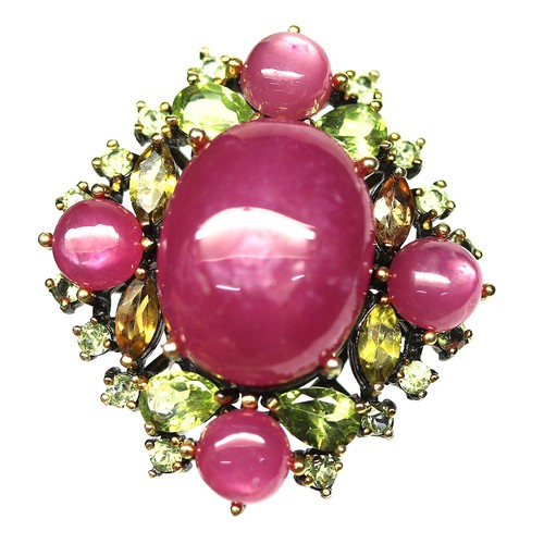 Anello bicolore argento
