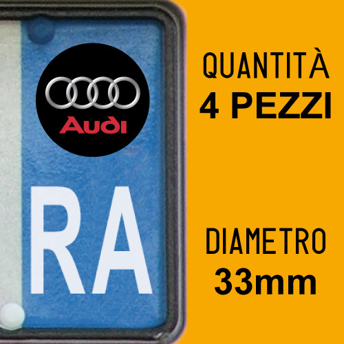 Kit adesivi per targa audi - 4,