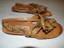 SCARPE  ERMANNO DAELLI  N 38,5 SUMMER LUXURY PYTHON SHOES 100% MADE IN ITALY